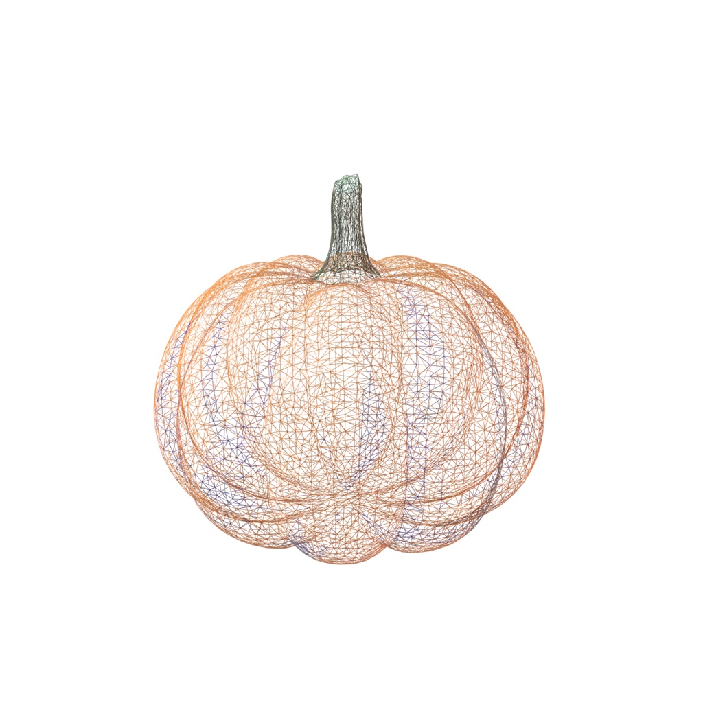 purple orange pumpkin 3d model