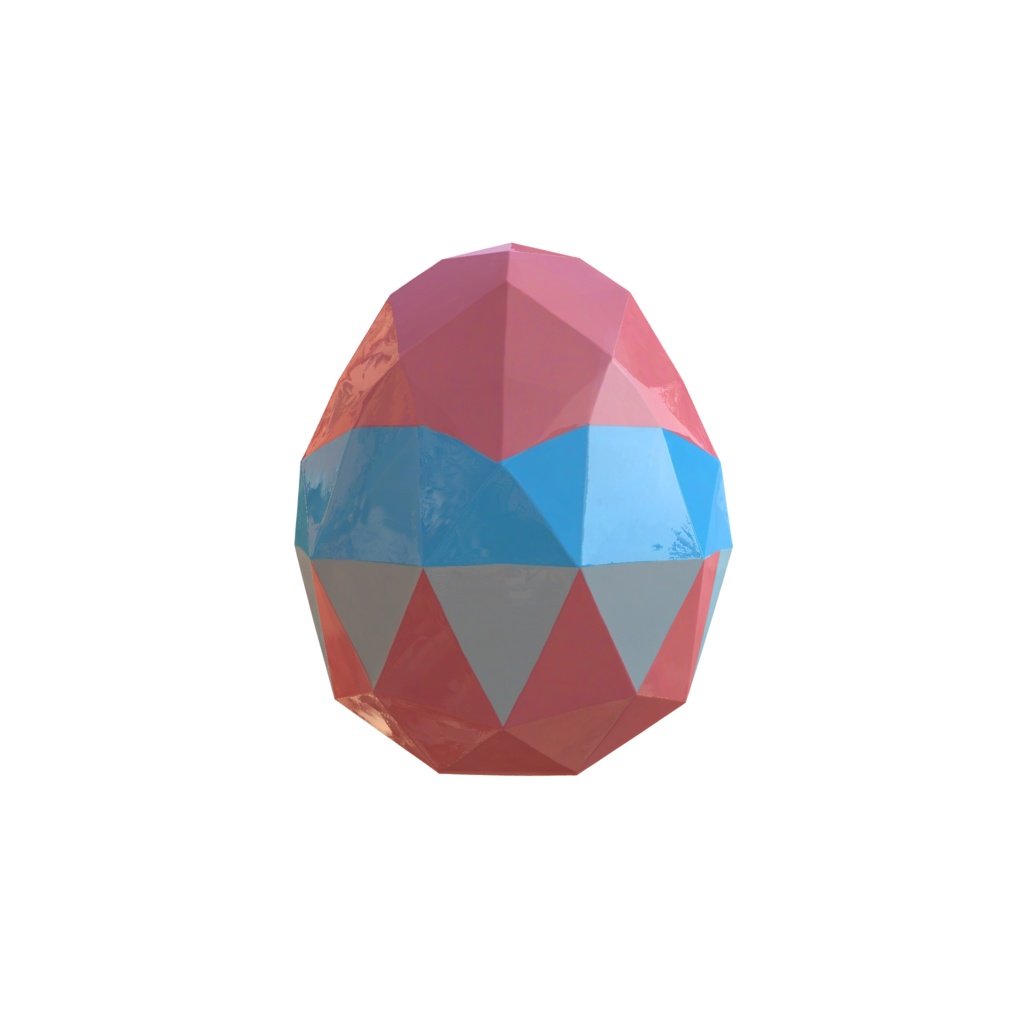 Pastel blue yellow easter eggs 3d model