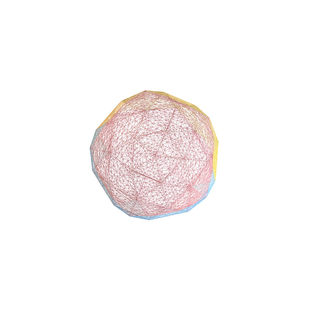 Pastel blue yellow easter eggs 3d model