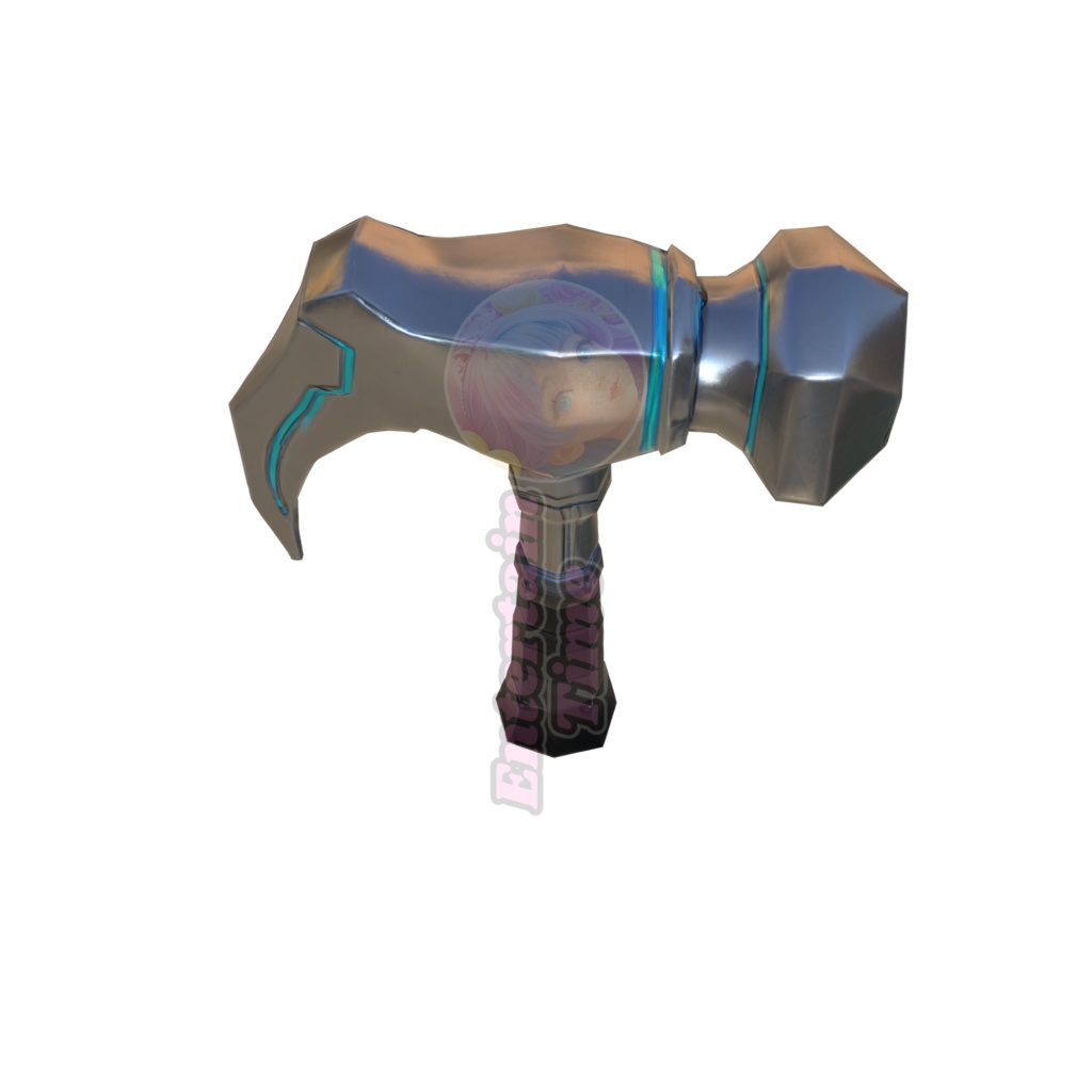 Sci-fi energy hammer 3d model