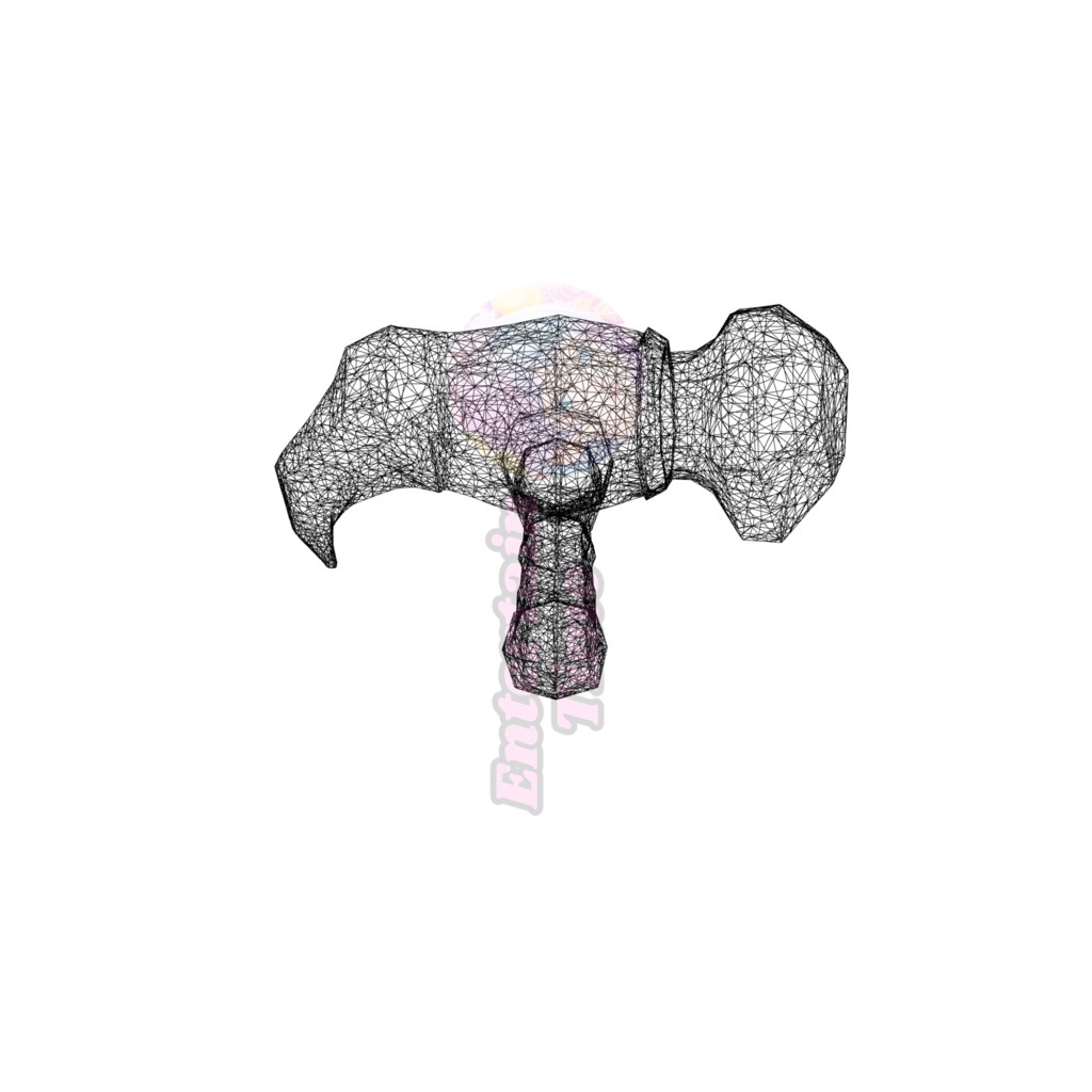 Sci-fi energy hammer 3d model