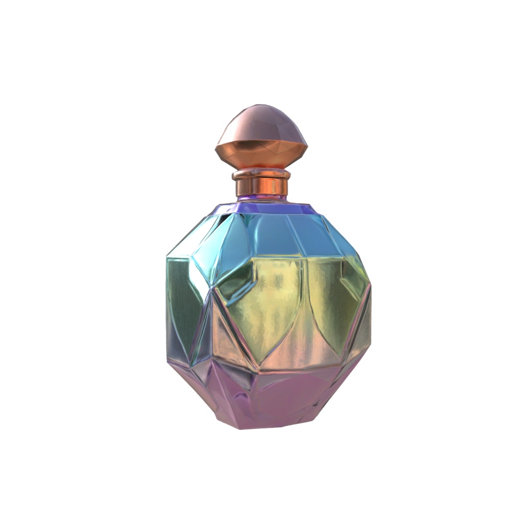 elegant plastic perfume bottle