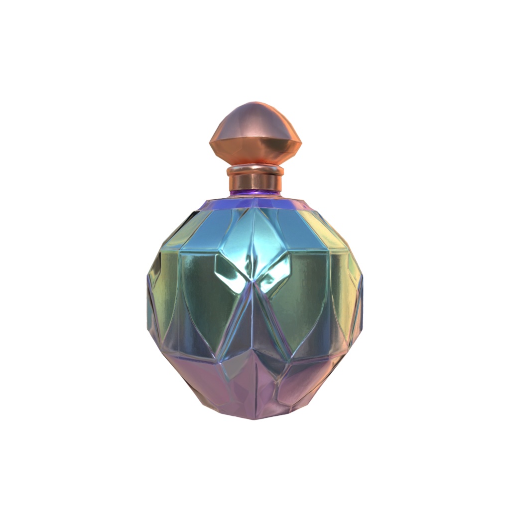 elegant plastic perfume bottle