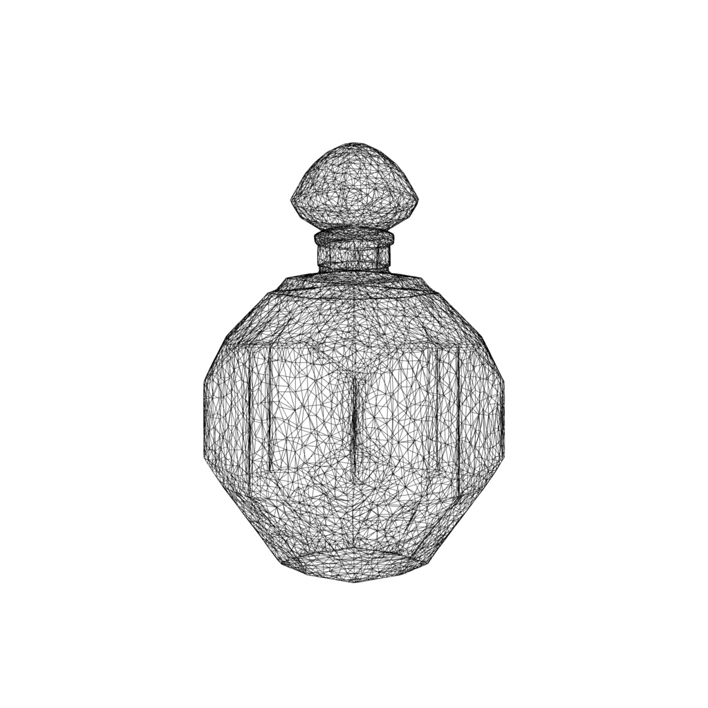 elegant plastic perfume bottle