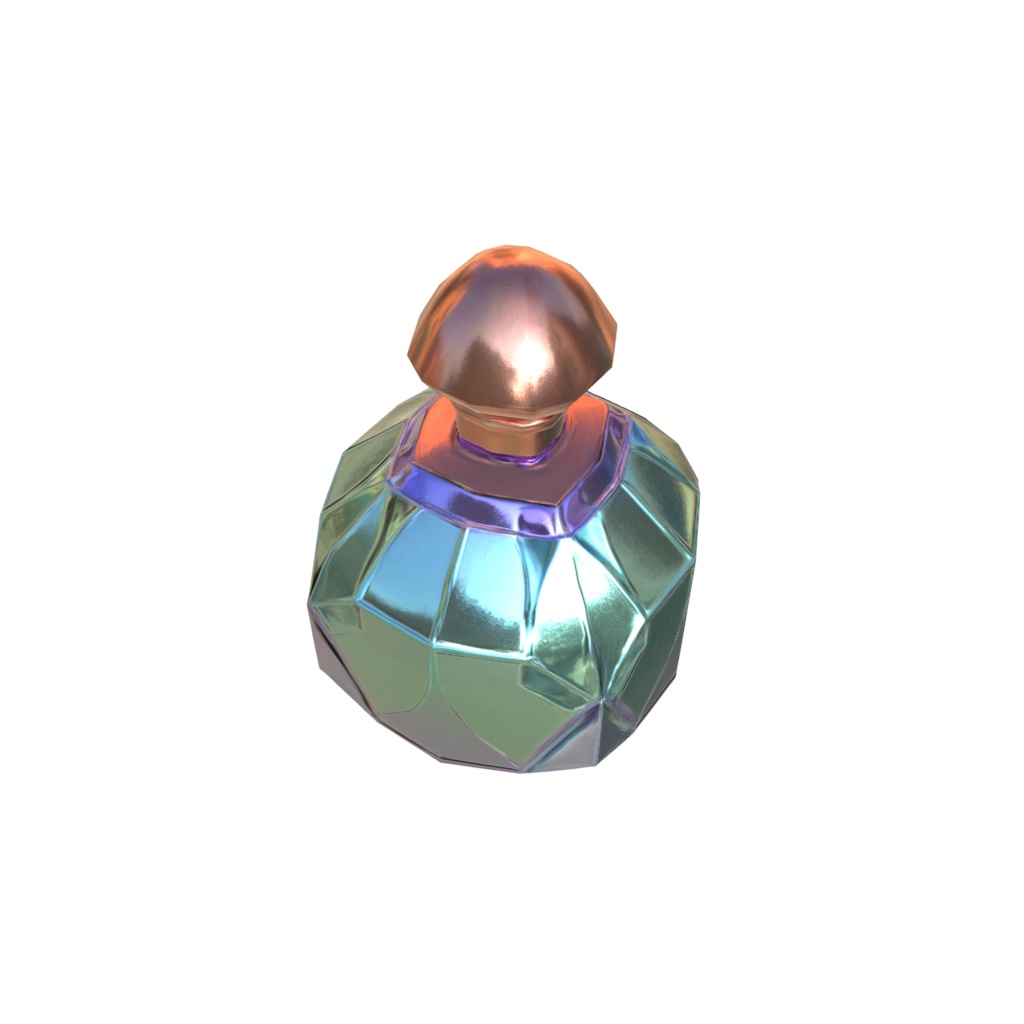 elegant plastic perfume bottle