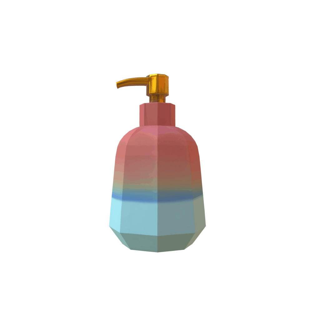 Gradient color lotion container 3d model