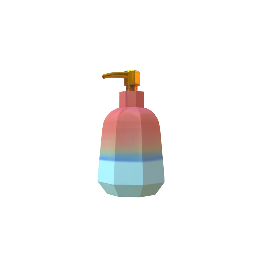 Gradient color lotion container 3d model