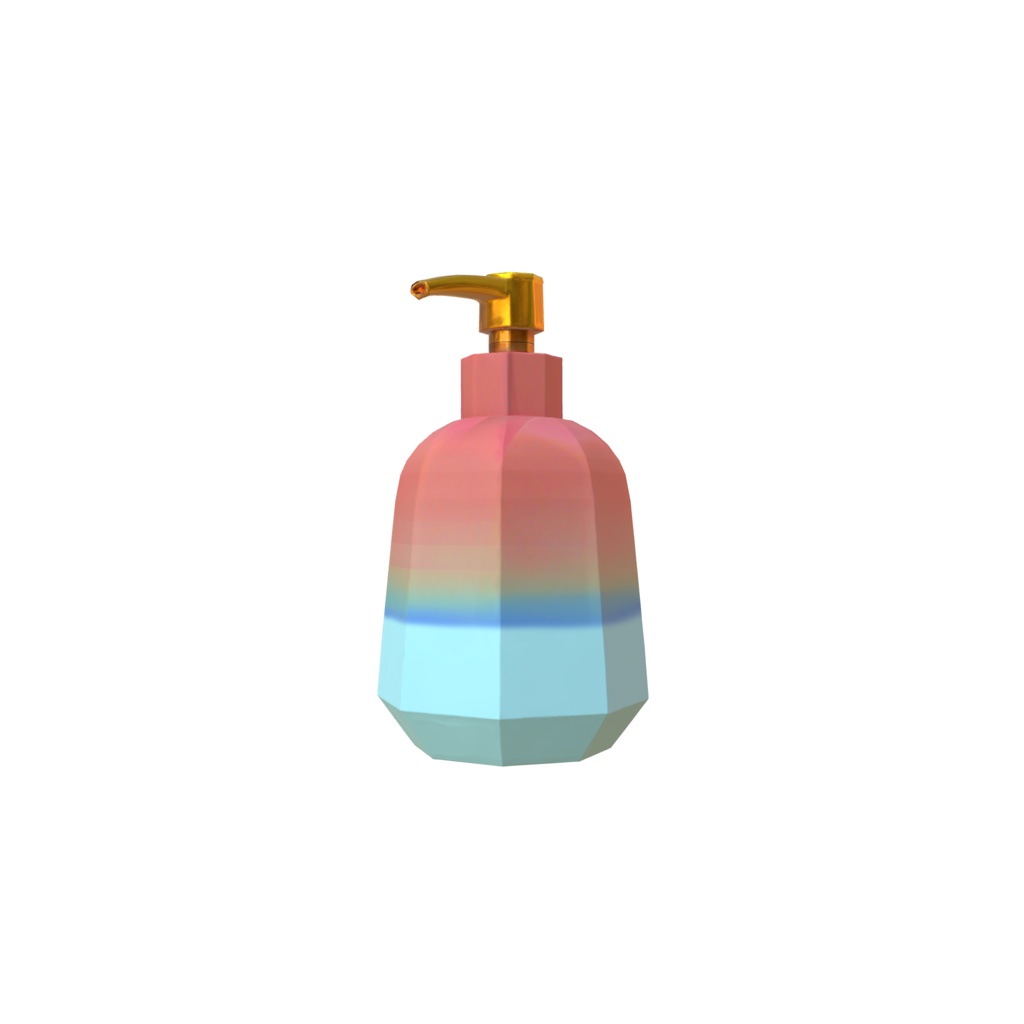 Gradient color lotion container 3d model