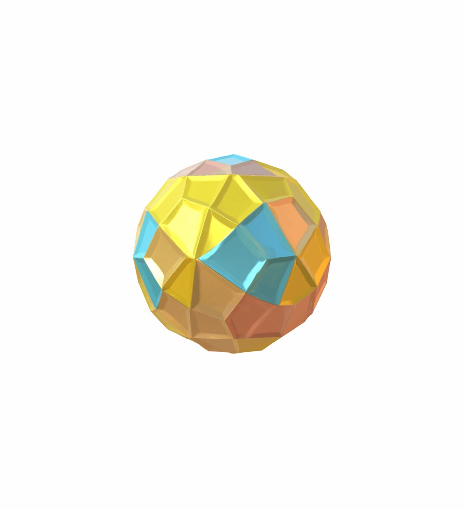 Geometric abstract sculpture 3d model