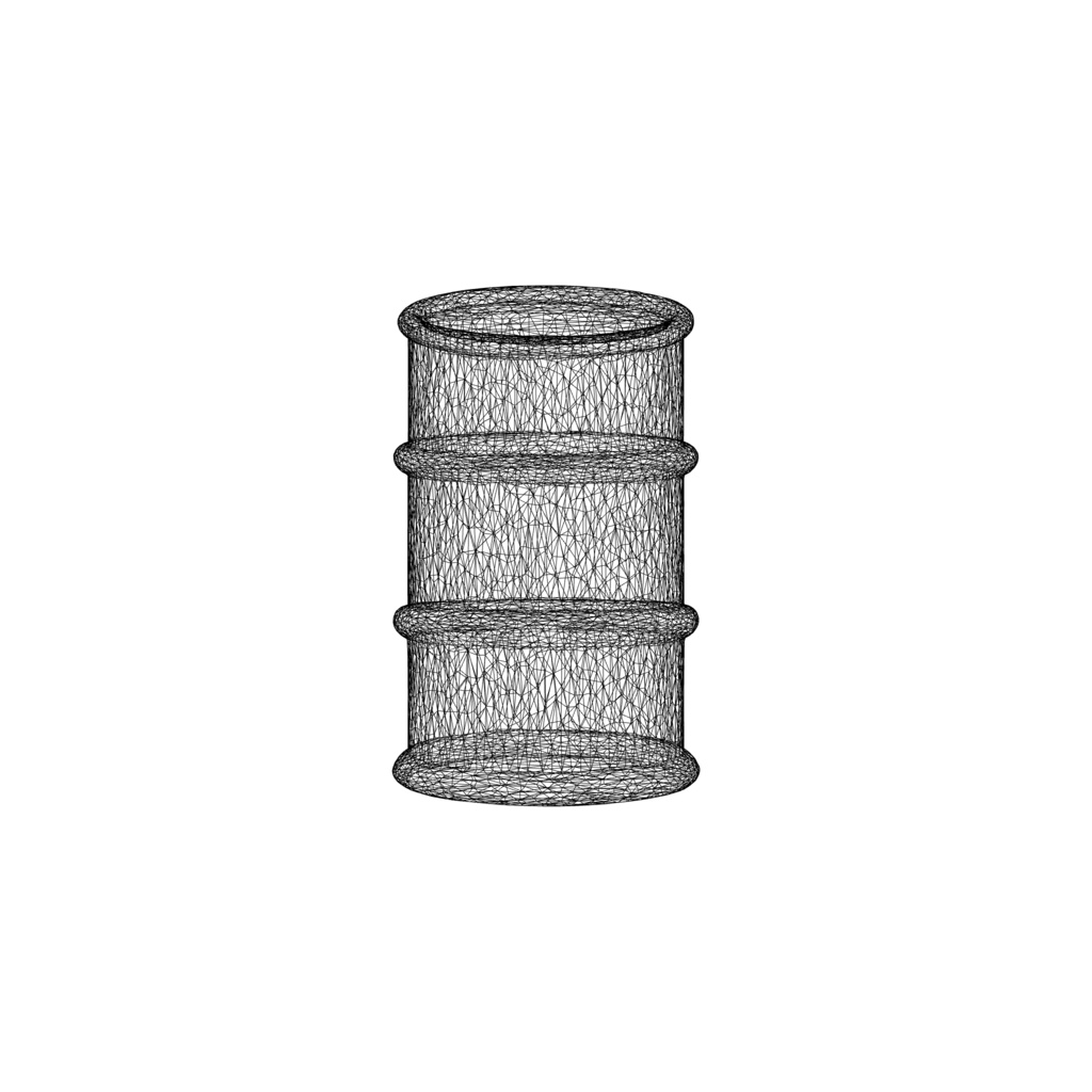 Simple gradient color bright bucket 3d model