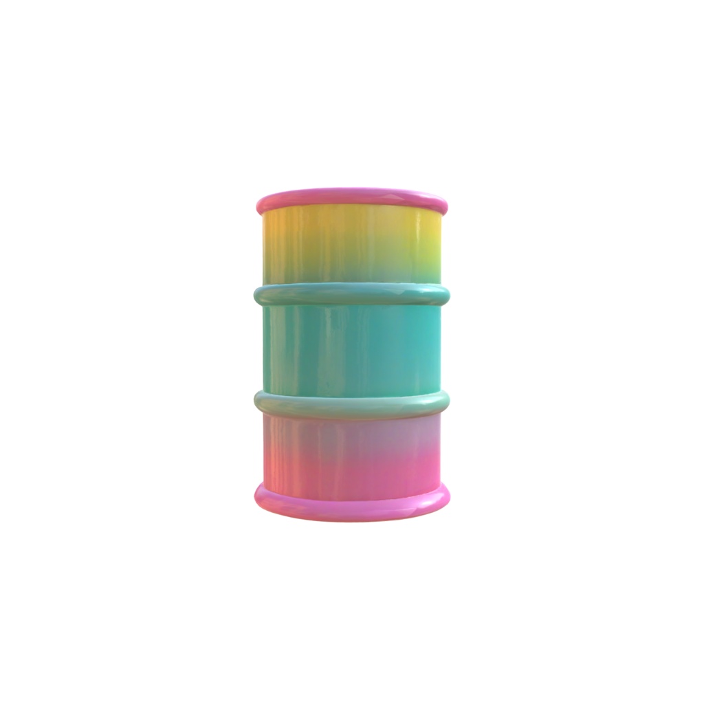 Simple gradient color bright bucket 3d model