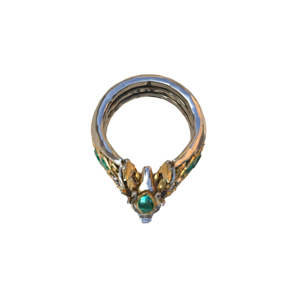Emerald Dragon Ring 3d model