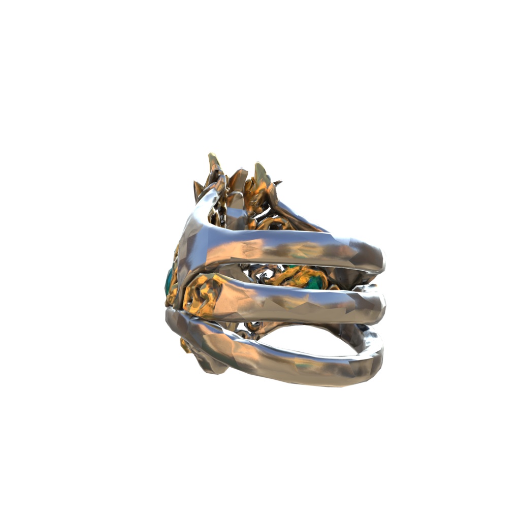 Emerald Dragon Ring 3d model