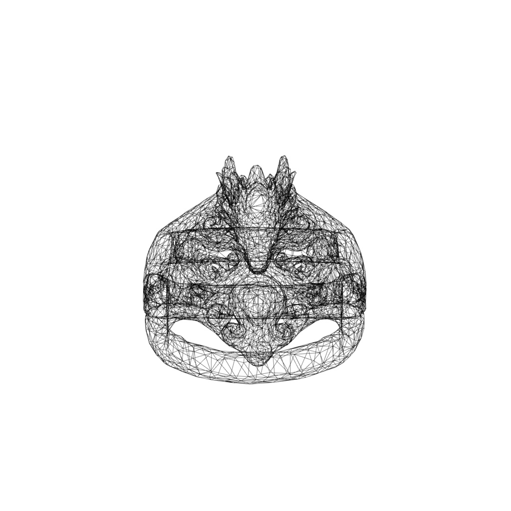 Emerald Dragon Ring 3d model