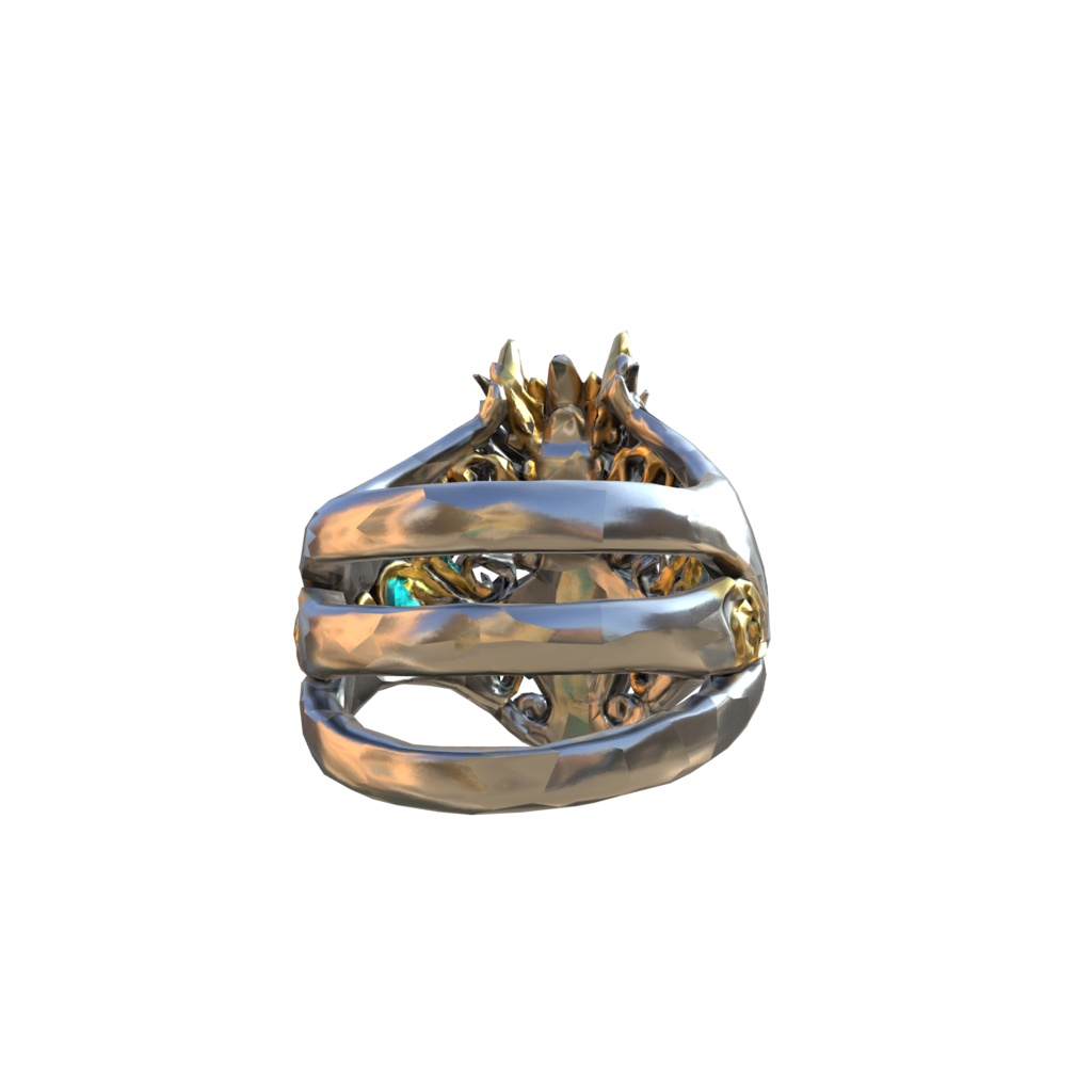 Emerald Dragon Ring 3d model
