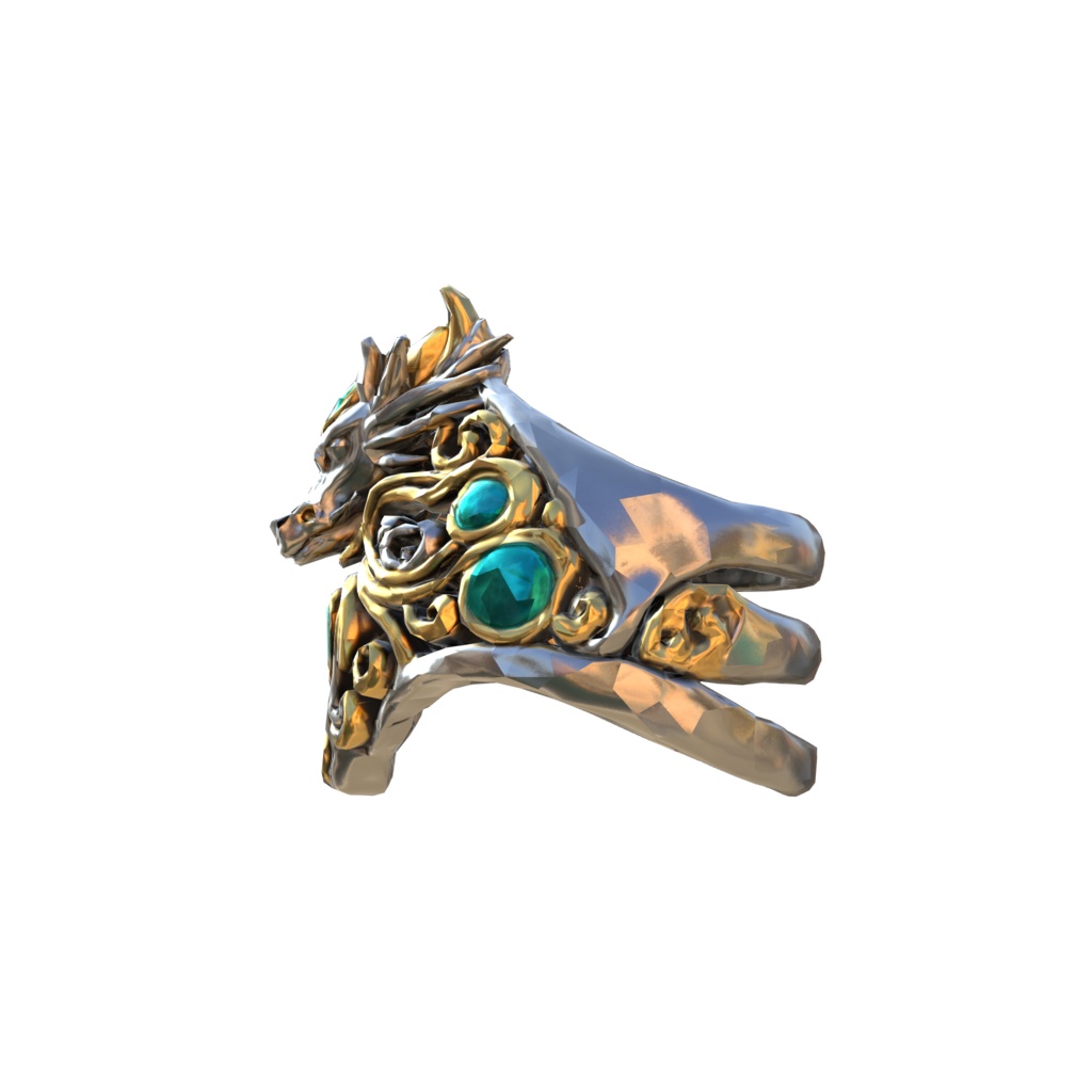 Emerald Dragon Ring 3d model