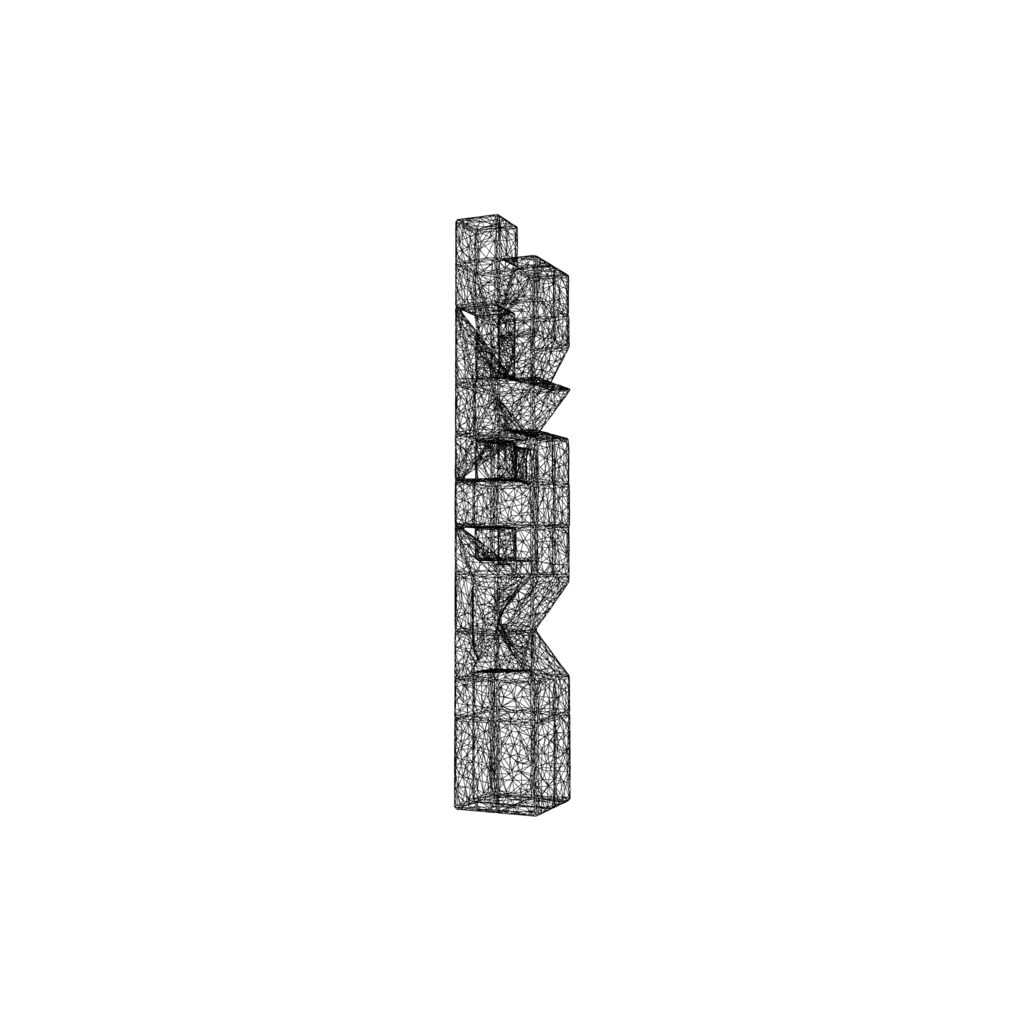 Prismatic Geometry Column 3d model
