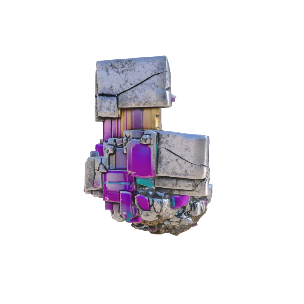 Iridescent geometric crystal