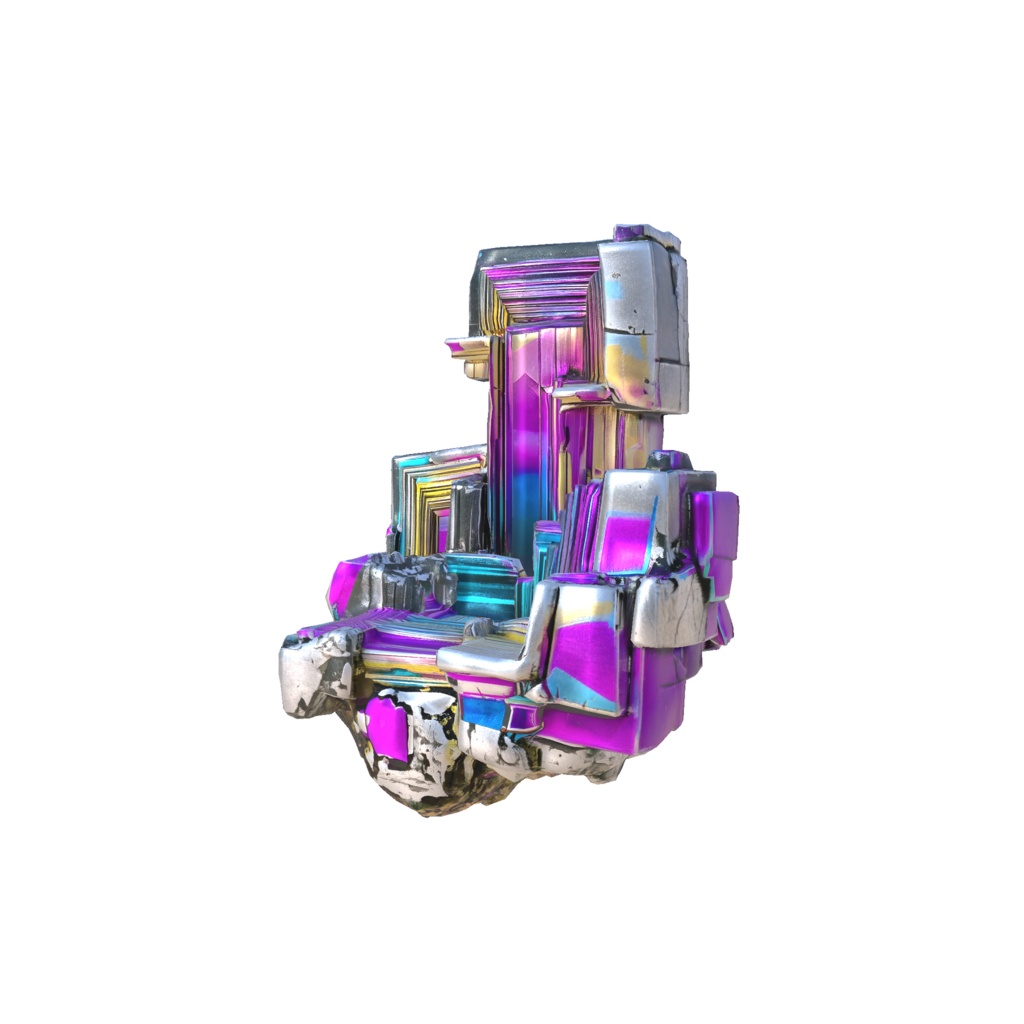 Iridescent geometric crystal