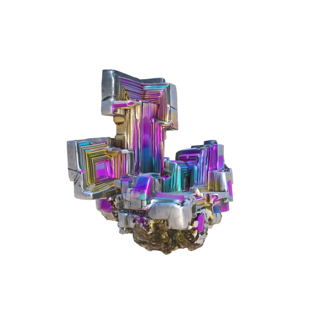 Iridescent geometric crystal