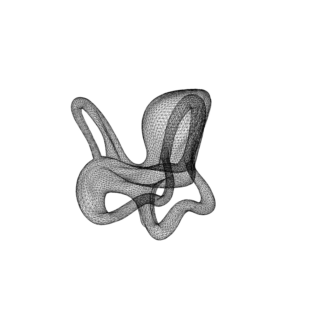 Streamlined metallic swivel chair