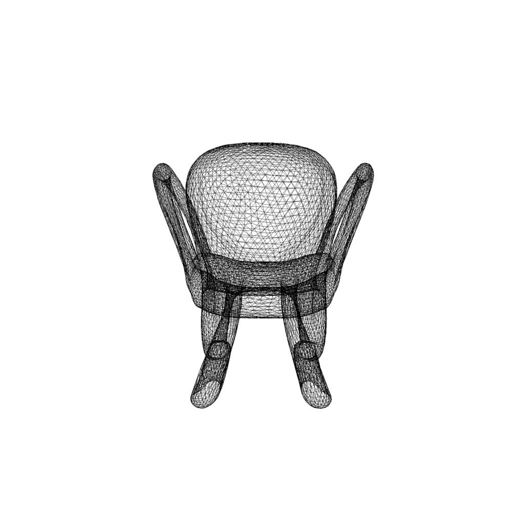 Streamlined metallic swivel chair