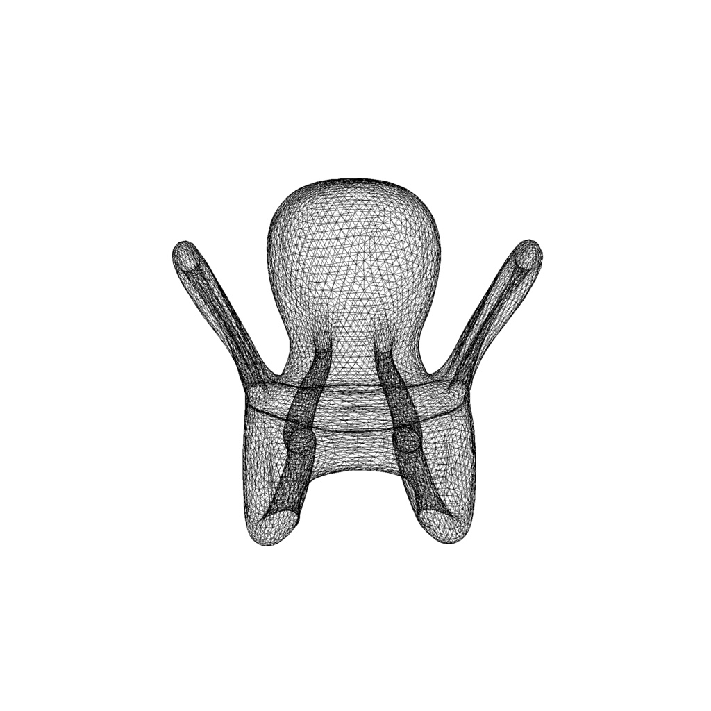 Streamlined metallic swivel chair