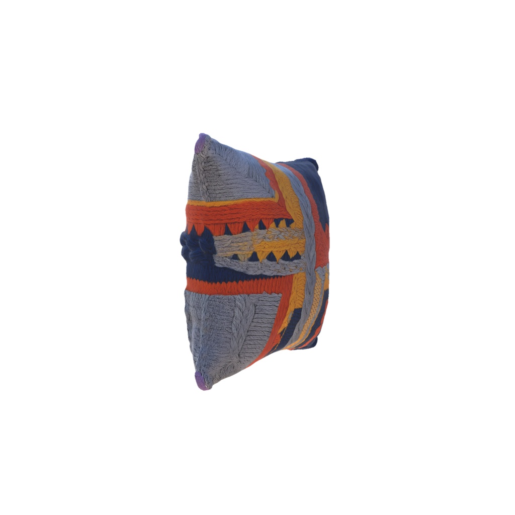 Patchwork knitted cushion 3D model