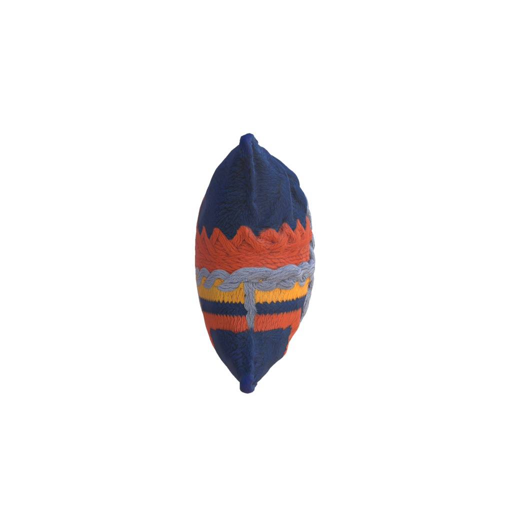 Patchwork knitted cushion 3D model