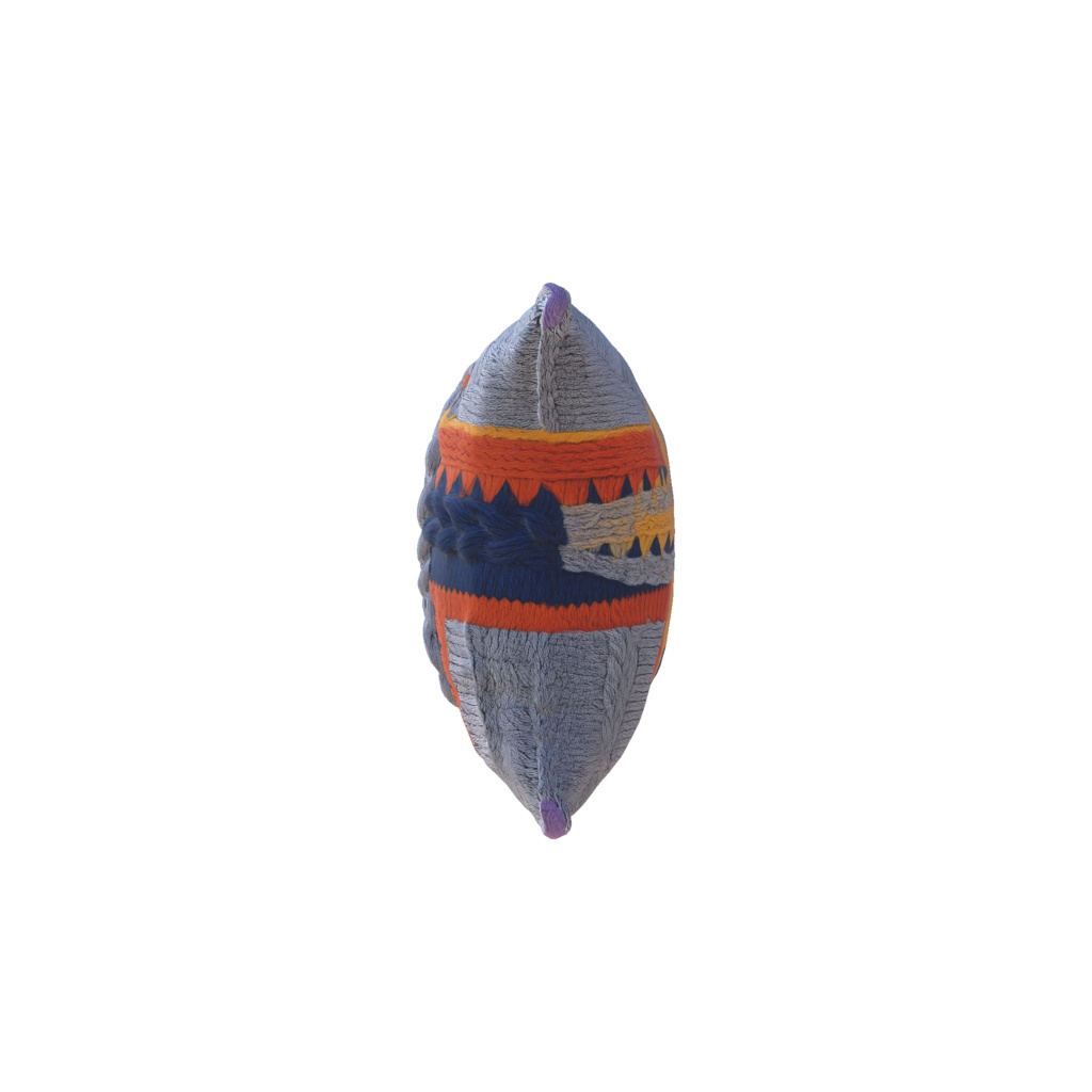 Patchwork knitted cushion 3D model