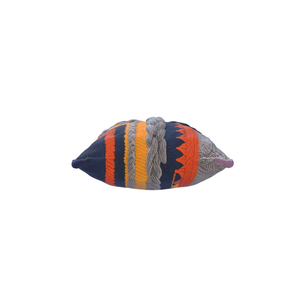 Patchwork knitted cushion 3D model