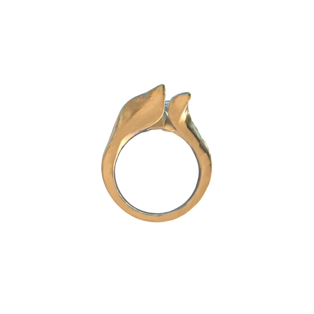 Diamond gold ring 3D model
