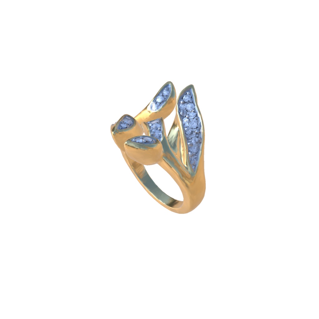 Diamond gold ring 3D model