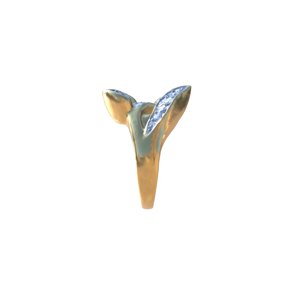 Diamond gold ring 3D model