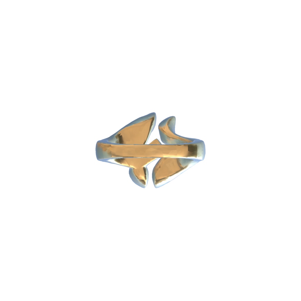Diamond gold ring 3D model