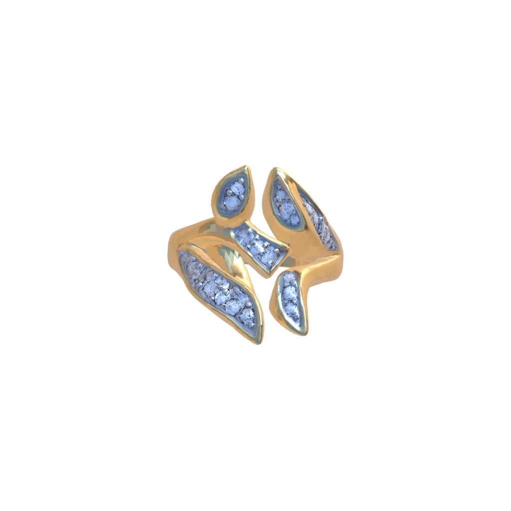 Diamond gold ring 3D model