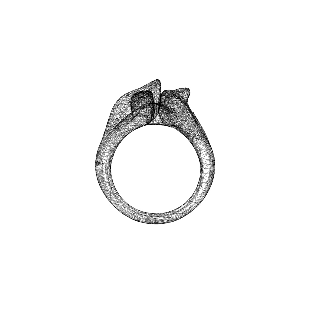 Diamond gold ring 3D model