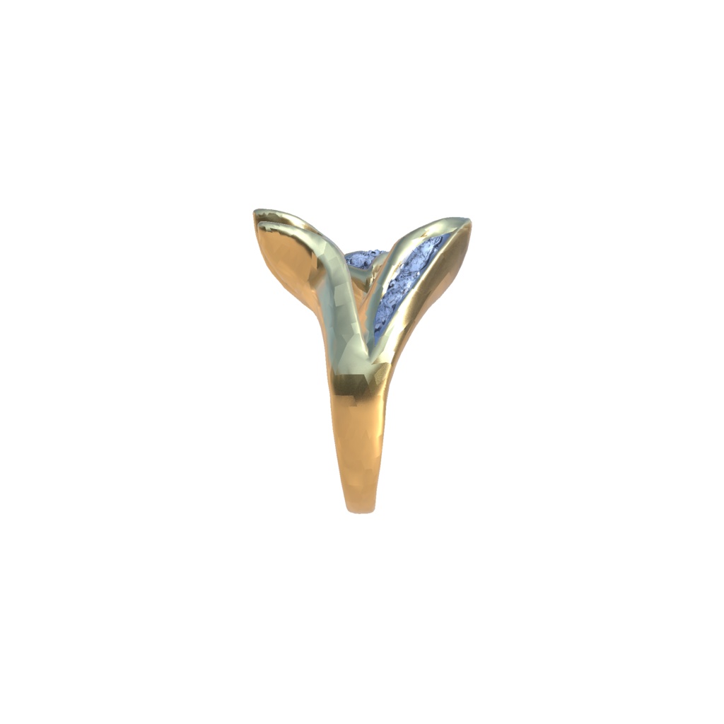 Diamond gold ring 3D model