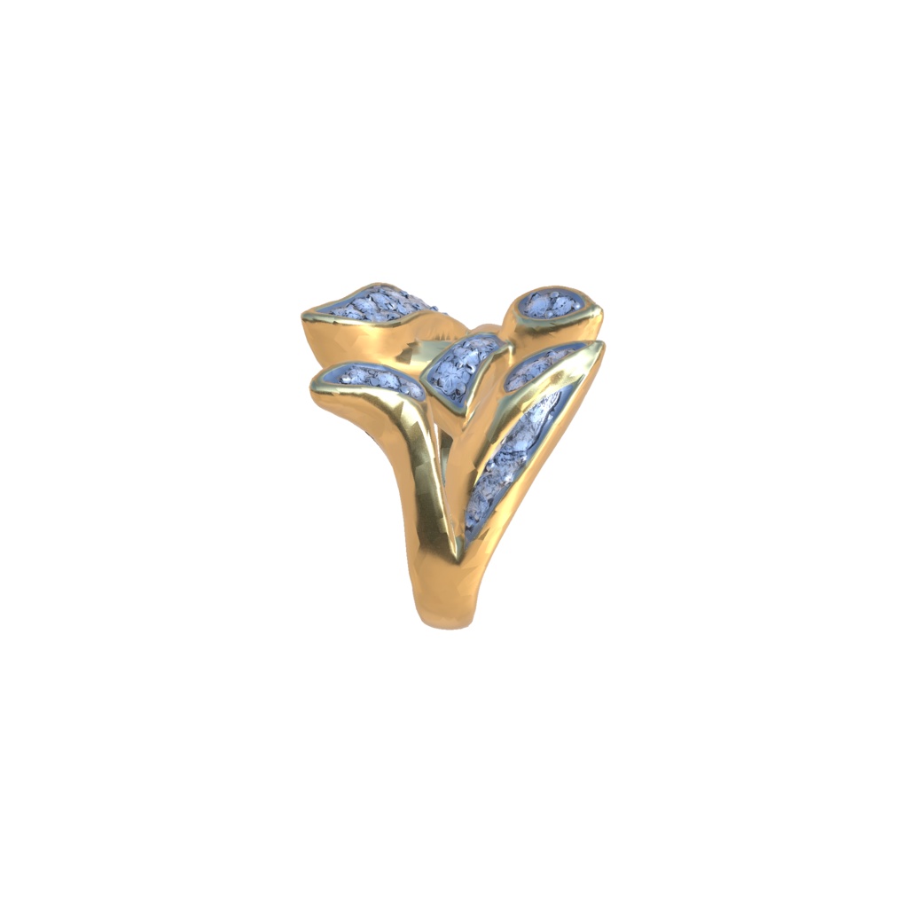 Diamond gold ring 3D model