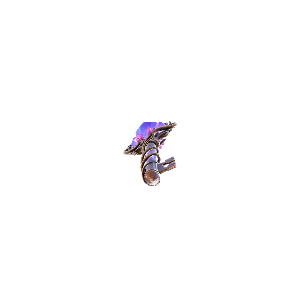 Amethyst crystal key 3d model