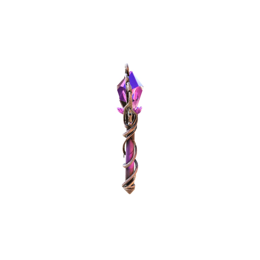 Amethyst crystal key 3d model