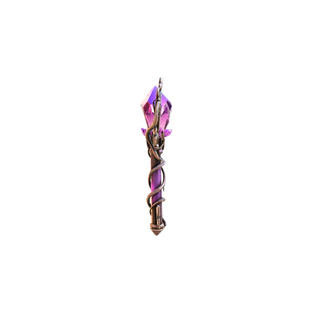 Amethyst crystal key 3d model