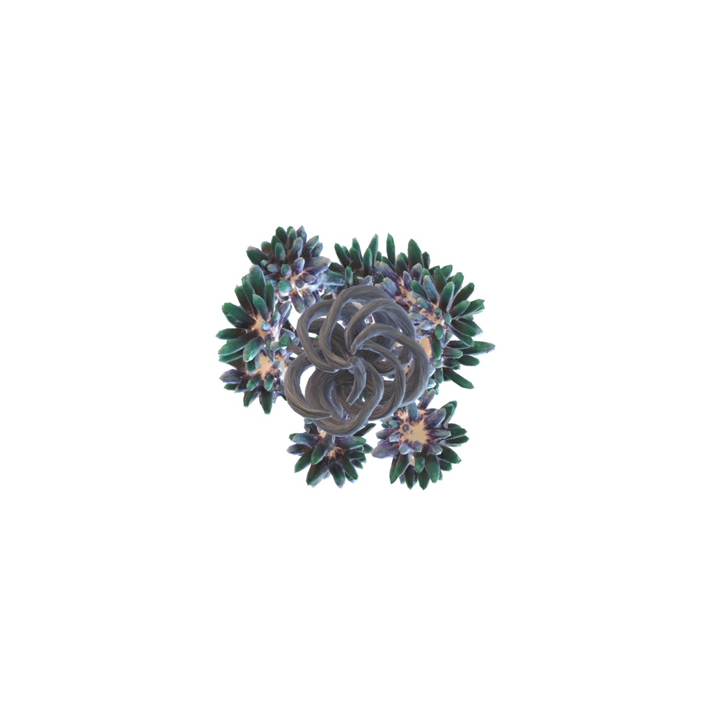 Blue crystal tree 3d model