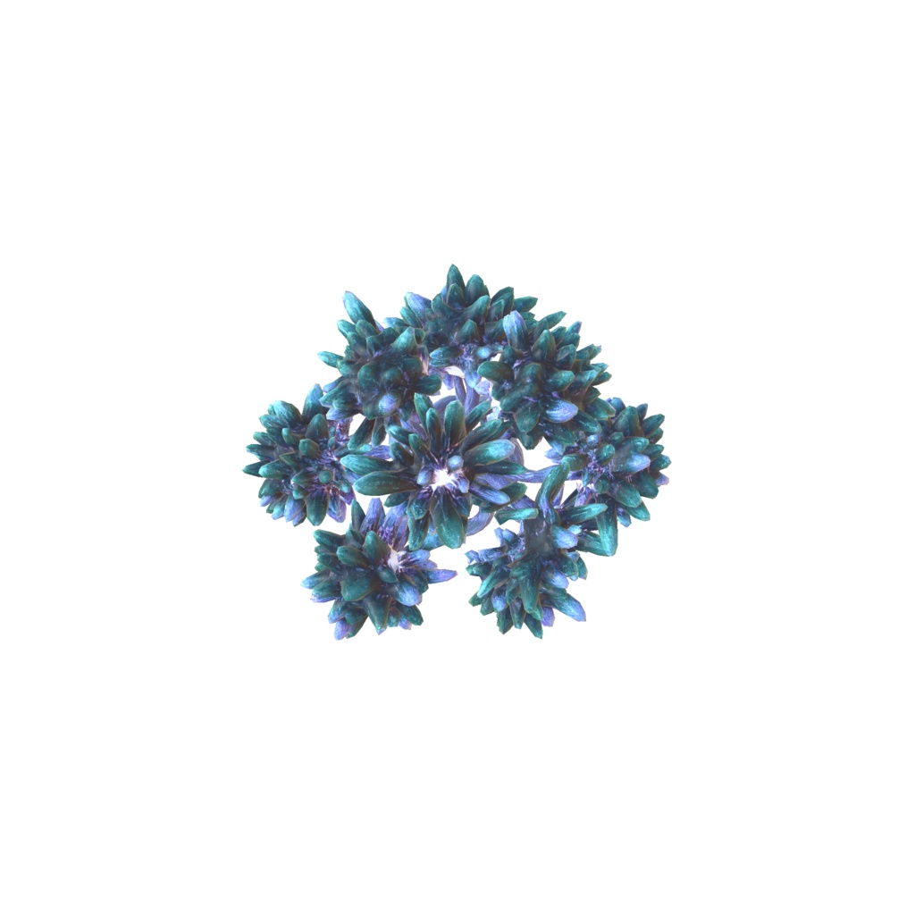 Blue crystal tree 3d model