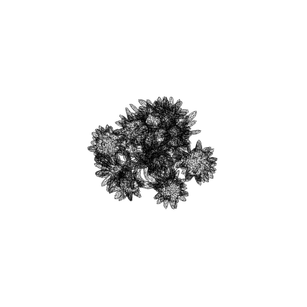 Blue crystal tree 3d model