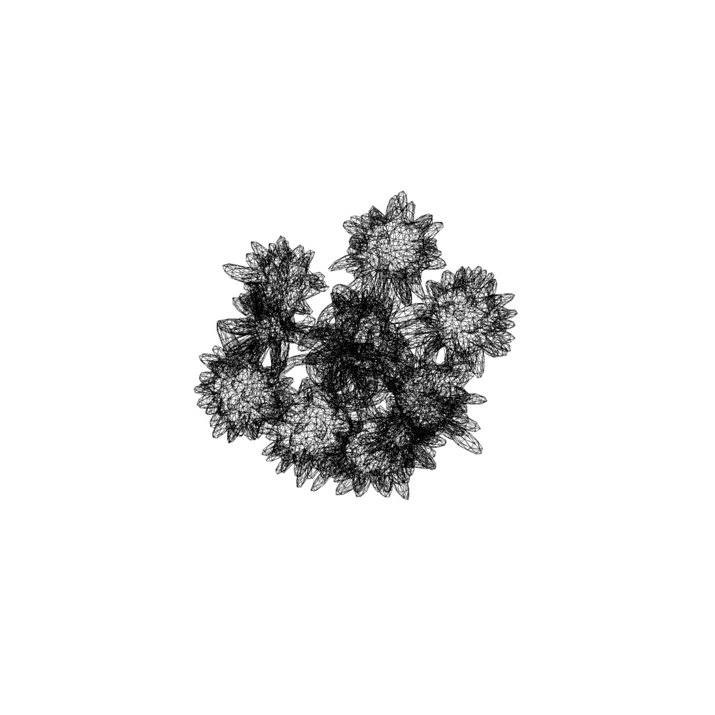 Blue crystal tree 3d model