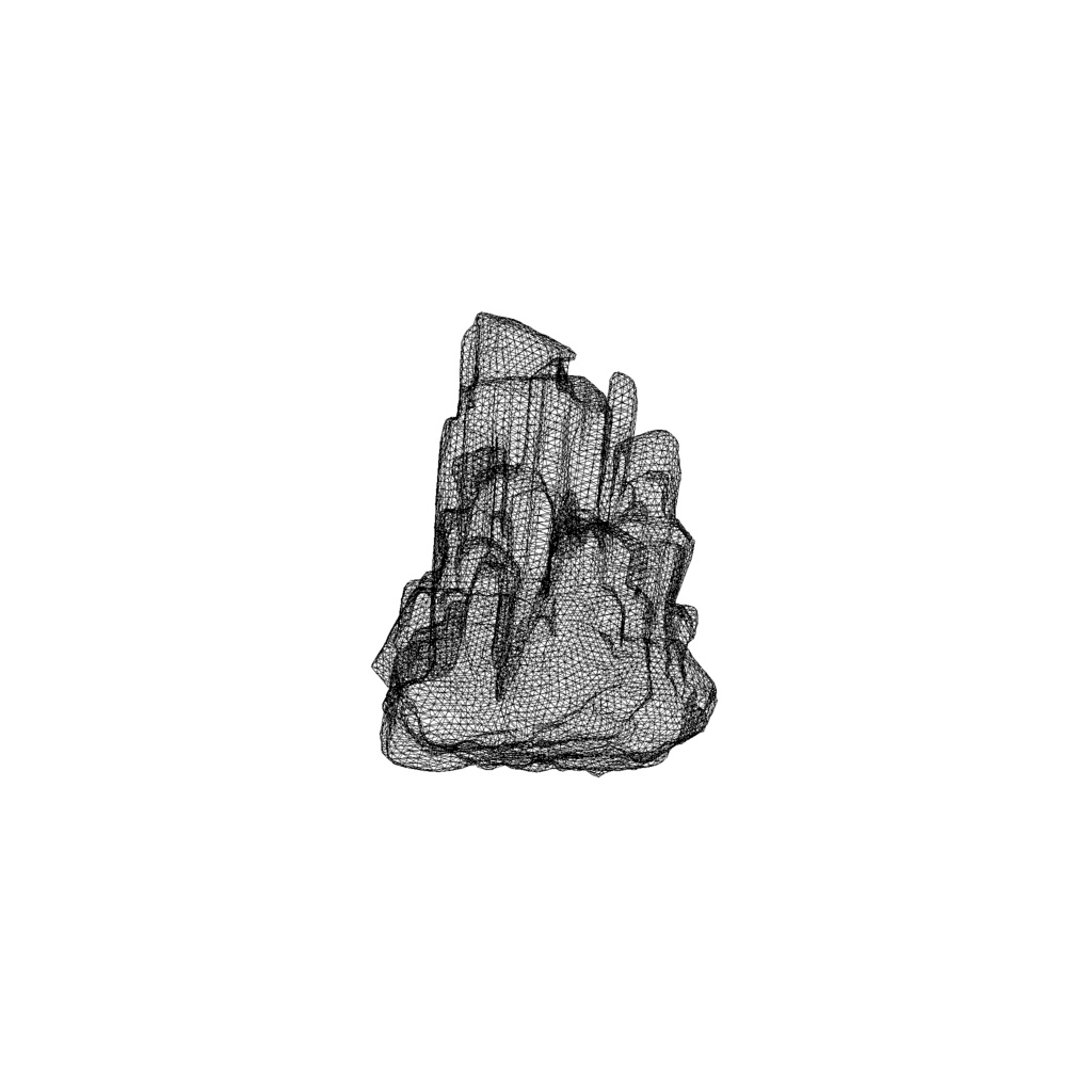 Giant glowing crystal cluster 3d model