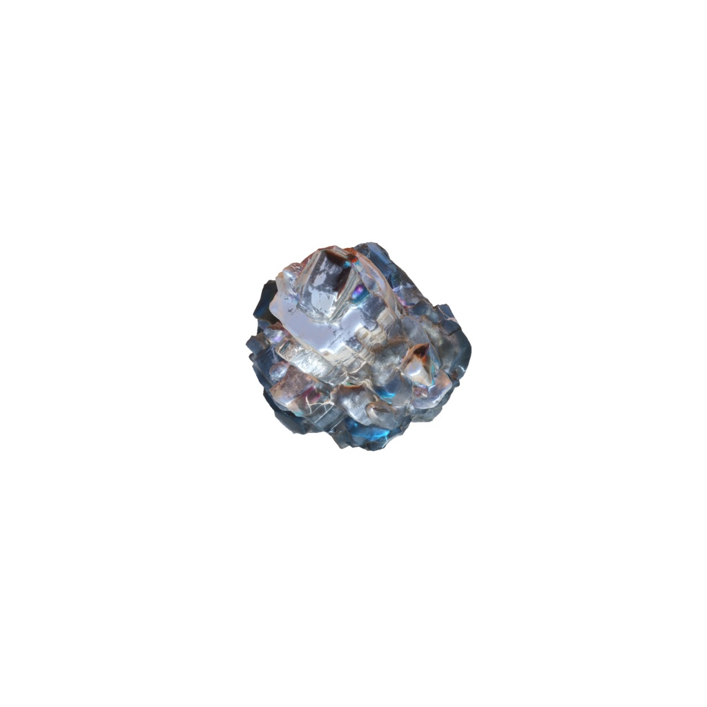 Giant glowing crystal cluster 3d model