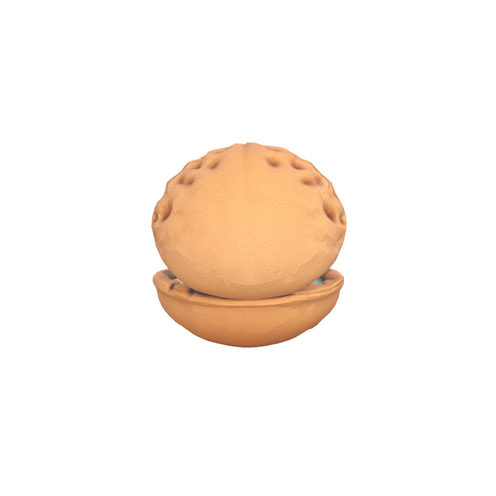 Walnut miniature cabin 3d model