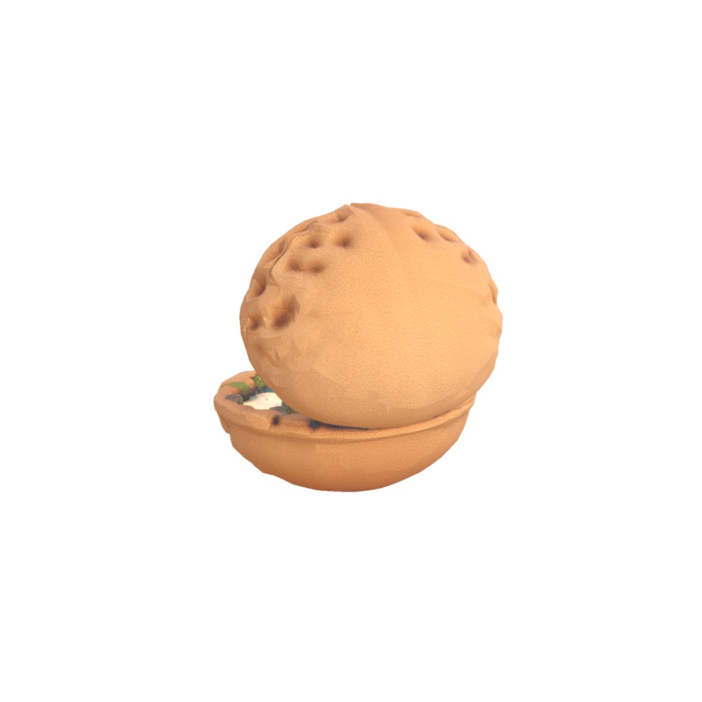 Walnut miniature cabin 3d model